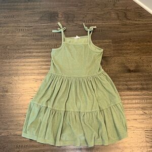 Adorable girls green terry cloth Crewcuts dress, size 12
